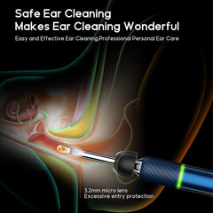 Dispozitiv Curatare Urechi, POKKOSCOPE™, WiFi, Camera HD, Control Inteligent Temperatura, Afisaj LED, 8x Accesorii incluse