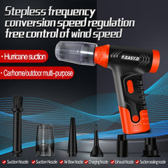 Suflanta aer portabila, POKKO BLOWER, indicator baterie, turbo fan, 140000 RPM, 4 trepte de putere, baterie 2500mAh, USB-C, alb