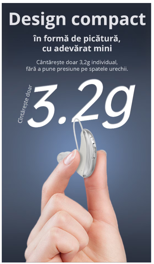 Set aparat auditiv POKKO PRO™, digital, reincarcabil USB, amplificare 130 dB, reducere zgomot, pentru adulti si varstnici, certificat CE
