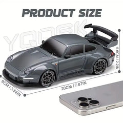 Masinuta cu Telecomanda, POKKO® RC Drift Car, 1:24, 2.4GHz, 20 km/h, 2 Seturi Anvelope (Speed & Drift), mov