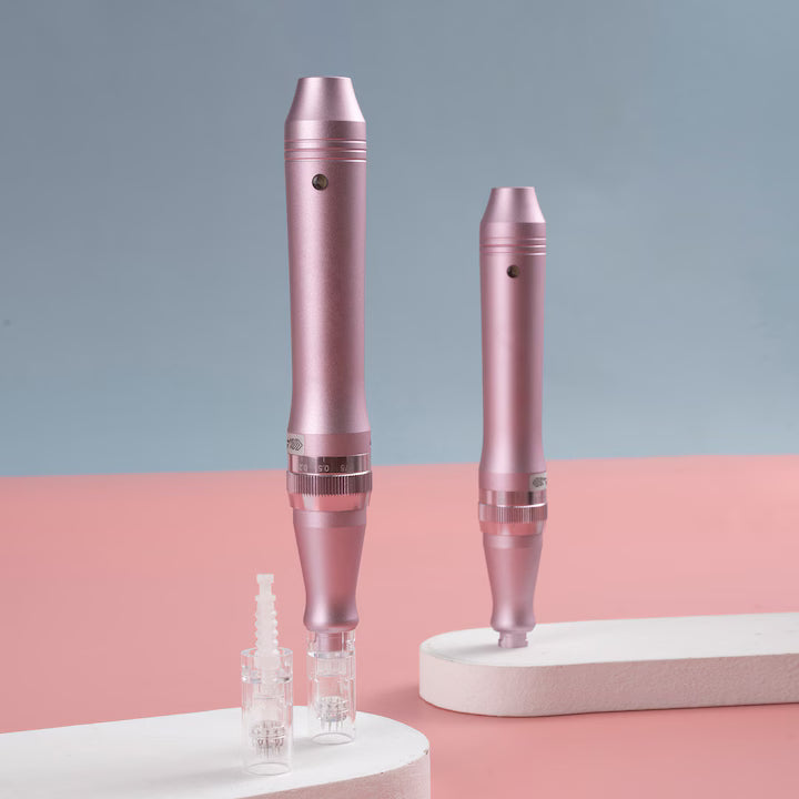 Aparat masaj facial, Dermapen Wireless POKKO BEAUTY dr.PEN M7, Microneedling Profesional, cu 10 rezerve incluse, Rejuvenare Piele & Anti-Aging