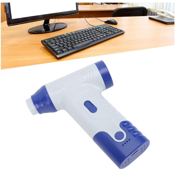 Suflanta aer portabila, POKKO BLOWER, indicator baterie, turbo fan, 140000 RPM, 4 trepte de putere, baterie 2500mAh, USB-C, alb