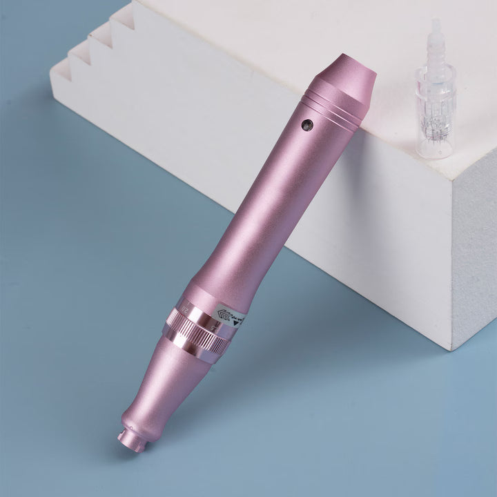 Aparat masaj facial, Dermapen Wireless POKKO BEAUTY dr.PEN M7, Microneedling Profesional, cu 10 rezerve incluse, Rejuvenare Piele & Anti-Aging