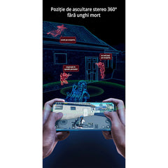 Casti wireless bluetooth POKKOBUDS®, gaming, fitness, 5.0, rezistente la apa IPX5, noise cancellation