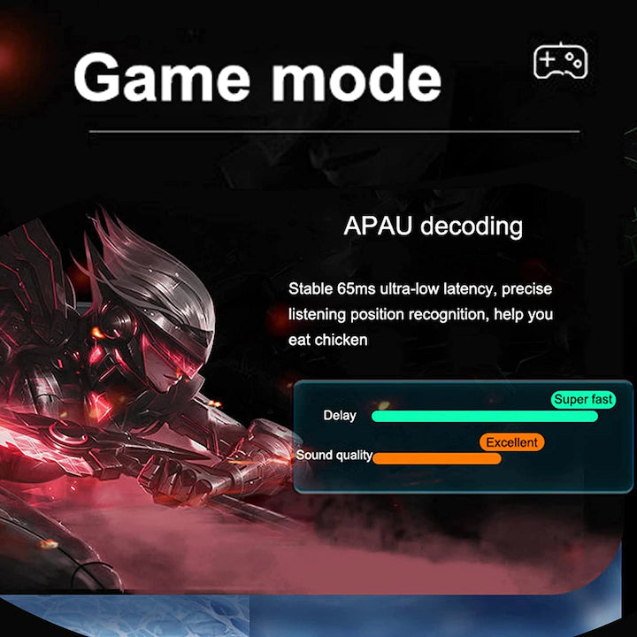 Casti wireless bluetooth POKKOBUDS®, gaming, fitness, 5.0, rezistente la apa IPX5, noise cancellation