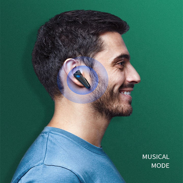 Casti wireless bluetooth POKKOBUDS®, gaming, fitness, 5.0, rezistente la apa IPX5, noise cancellation