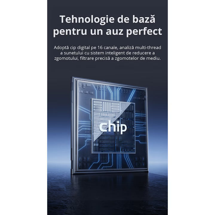 Set aparat auditiv POKKO PRO™, digital, reincarcabil USB, amplificare 130 dB, reducere zgomot, pentru adulti si varstnici, certificat CE