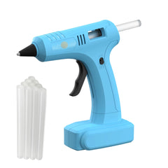 Pistol de Lipit POKKO GLUEGUN™, Wireless si Portabil, Silicon la Cald, , Baterie Li-Ion, Incarcare USB-C, Ideal pentru Hobby, Reparatii si Bricolaj, 10x Bete Silicon incluse