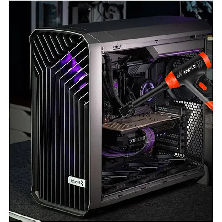 Suflanta aer portabila, POKKO BLOWER, indicator baterie, turbo fan, 140000 RPM, 4 trepte de putere, baterie 2500mAh, USB-C, alb