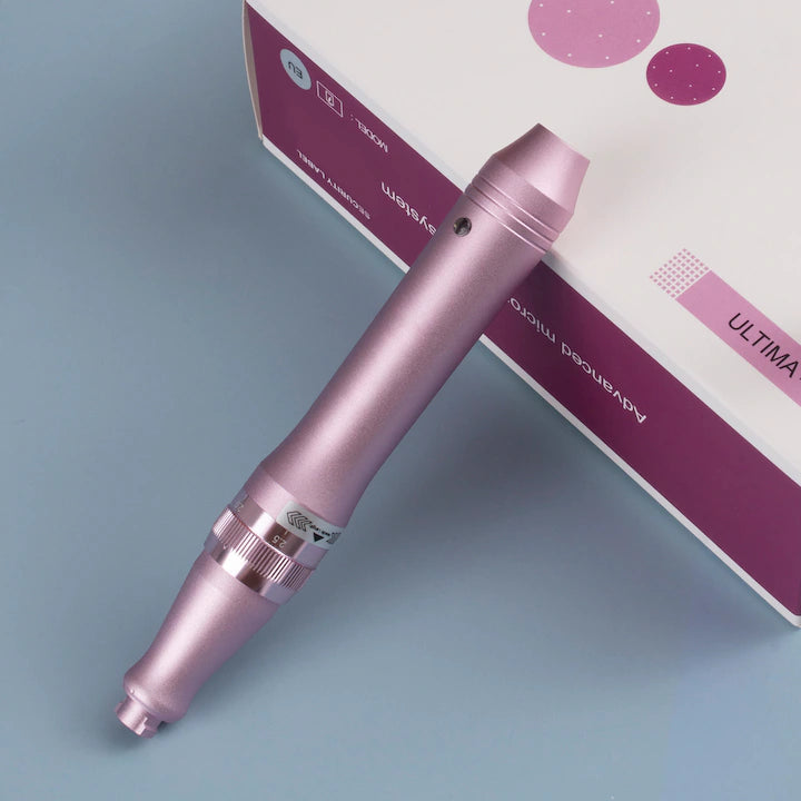 Aparat masaj facial, Dermapen Wireless POKKO BEAUTY dr.PEN M7, Microneedling Profesional, cu 10 rezerve incluse, Rejuvenare Piele & Anti-Aging