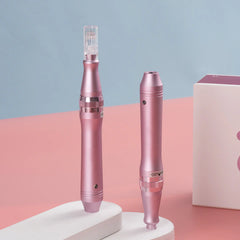 Aparat masaj facial, Dermapen Wireless POKKO BEAUTY dr.PEN M7, Microneedling Profesional, cu 10 rezerve incluse, Rejuvenare Piele & Anti-Aging